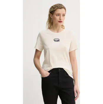Bavlněné tričko G-Star D26417.C954 béžová 01X, vel. XS
