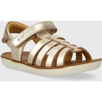 Dívčí obuv Dětské kožené sandály Shoo Pom GOA SPART Q4NKAW04.24.27 zlatá 10Y, EUR 25