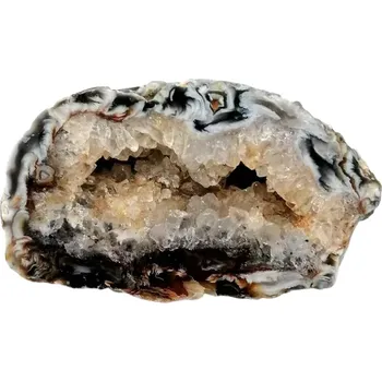 Přírodní kámen Achát peříčkový, geodka, 120 g