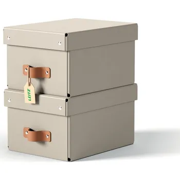 Úložný box LEITZ úložný box, karton, velikost S, 2 ks béžový