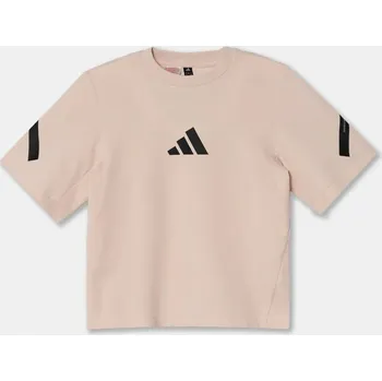Dětské tričko adidas J ZNE TEE růžová barva, JF2846 03X, vel. 176