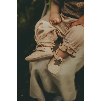 Chlapecká obuv Kojenecké semišové boty Donsje Nanoe Shoes Strawberry 1005003 béžová 02X, EUR 19