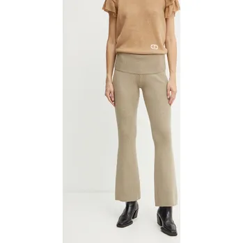 Dámské kalhoty Kalhoty Guess NINA dámské, béžová barva, zvony, high waist, W4BB53 Z3K92 W4BB53.Z3K92 80X, vel. L