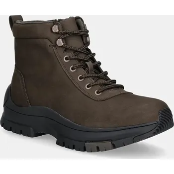 Dámská zimní obuv Kožené trapery Calvin Klein Jeans HYBRID WP BOOT LACEUP REBELLIOUS YM0YM01077 hnědá 89X, EUR 40