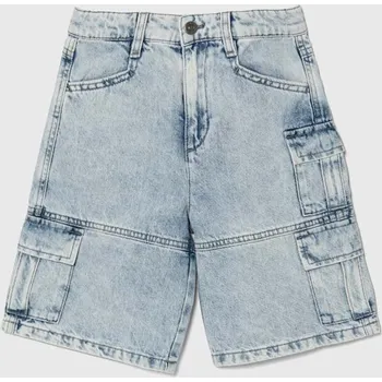 Dětské riflové kraťasy Sisley 4DW2Y900T.G.Seasonal modrá 50X, vel. 120