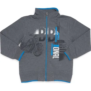 Chlapecká mikina xcena Mikina chlapecká bavlněná šedá Velikost: 116