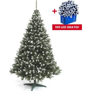 Vánoční stromek Zasněžený vánoční stromek s jeřabinou 220 cm