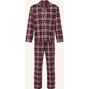 Pánské pyžamo Tommy Hilfiger Pánské Flanelové Pyžamo, tmavě červená / režná...