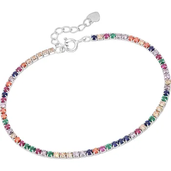 Náramek Stříbrný náramek PAOLA Tennis Multi Ag 925/1000