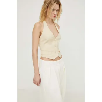 Pánská vesta Vesta BA&SH GOOD 1E24GOOD béžová 01X, vel. S