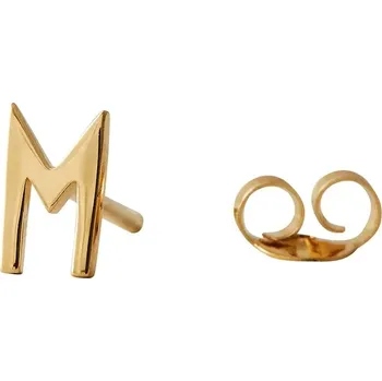 Náušnice Stříbrné náušnice Design Letters 90401001M zlatá GLD, vel. ONE SIZE