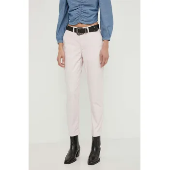 Dámské kalhoty Kalhoty Levi's dámské, růžová barva, přiléhavé, high waist A4673 30X, vel. 29/27