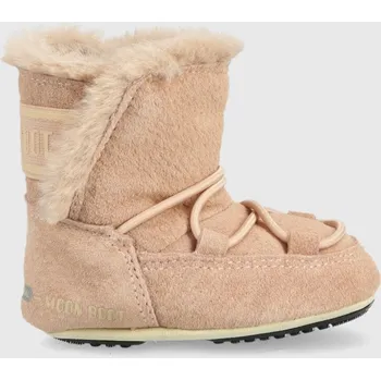 Dívčí sněhule Dětské semišové sněhule Moon Boot Crib 34010300 béžová 80X, EUR 21/22