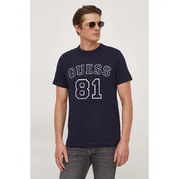 Bavlněné tričko Guess tmavomodrá barva, s aplikací, M4RI22 K8FQ4 M4RI22.K8FQ4 59X, vel. L
