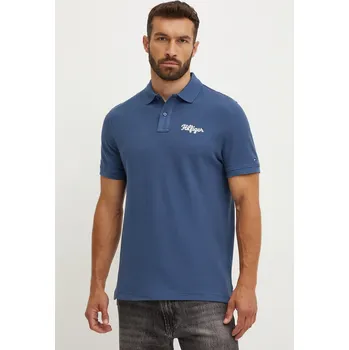 Pánské oblečení Bavlněné polo tričko Tommy Hilfiger MW0MW35603 modrá 95X, vel. M