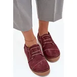 Kožené dámské polobotky s prošitím Artiker 57C2112 Barva: Červená, Velikost: 40