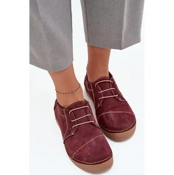 Dámské polobotky Kožené dámské polobotky s prošitím Artiker 57C2112 Barva: Červená, Velikost: 40