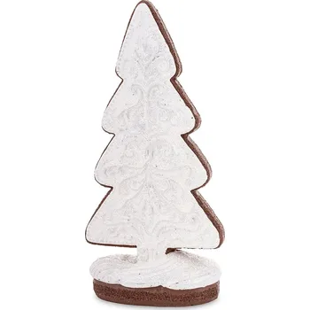 Vánoční dekorace OZDOBA NA STROMEČEK BÍLO-HNĚDÁ 23x11,5x6,5cm 172863