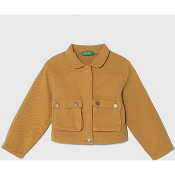 Dětská riflová bunda United Colors of Benetton 22C2CN04D.G.Seasonal žlutá 18X, vel. 130