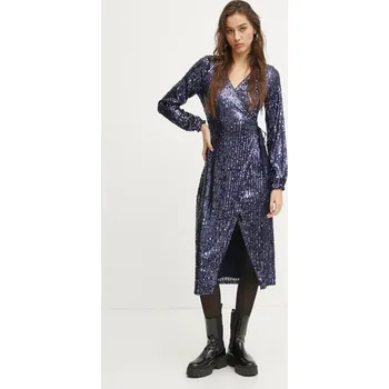 Dámské šaty Šaty Superdry tmavomodrá barva, mini, W8011701A-GOU W8011701A.GOU 59X, vel. S