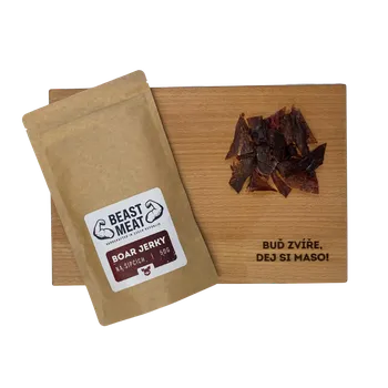 Sušené maso BEAST MEAT Boar Jerky Na šípcích (české originální sušené kančí maso)
