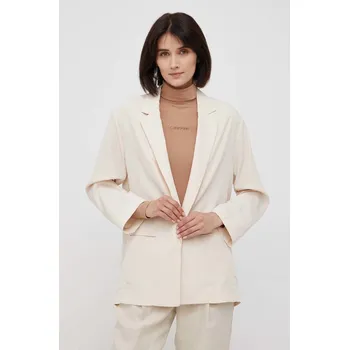 Dámské sako Sako Sisley béžová barva, bez zapínání 28J6LW007.0M5 02X, vel. 36