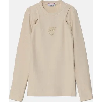 Dětské tričko s dlouhým rukávem Pinko Up F4PIJGTH144 béžová 01X, vel. 152