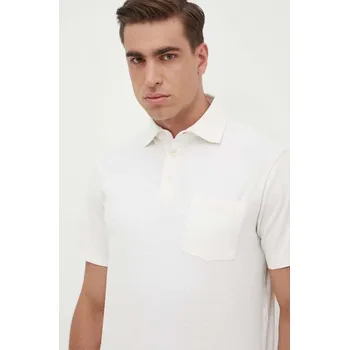 Pánské tričko Polo tričko s lněnou směsí Ralph Lauren bílá barva, 710900790 01C, vel. XL