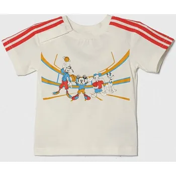 Chlapecké oblečení Dětské bavlněné tričko adidas x Disney IN7280 béžová 01X, vel. 74
