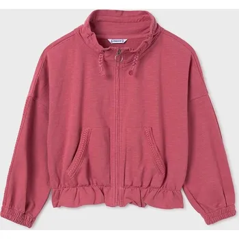 Chlapecká mikina Dětská bavlněná mikina Mayoral růžová barva, hladká 6461.8C.Junior.PPYH 30X, vel. 167