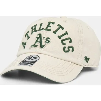 Kšiltovka Bavlněná baseballová čepice 47 brand MLB Oakland Athletics B.CLBFB18GWS.Y0 béžová 08X, vel. ONE SIZE
