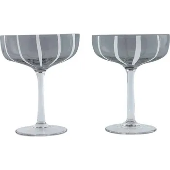 Sklenice Sada sklenic na víno OYOY Mizu 230 ml 2-pack L300549 šedá 09X