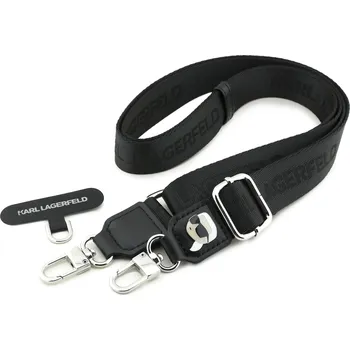 Pouzdro na mobilní telefon Karl Lagerfeld Universal Crossbody Popruh Karl Patch černý