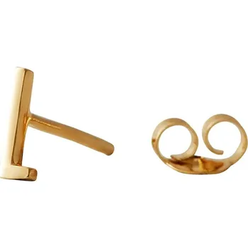 Náušnice Pozlacené stříbrné náušnice Design Letters 90401001L zlatá GLD, vel. ONE SIZE