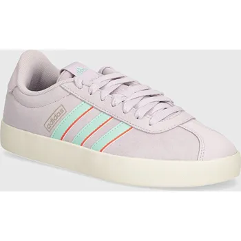 Pánské tenisky Semišové sneakers boty adidas Vl Court fialová barva, IF4468 04X, EUR 37 1/3