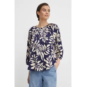 Dámská halenka Halenka Seidensticker dámská, tmavomodrá barva, vzorovaná, 60.136251 59X, vel. 36