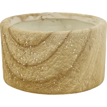 Clay - II.jakost Dekorační keramická miska Bora, 9×9×5 cm – vzhled dřeva, II.jakost