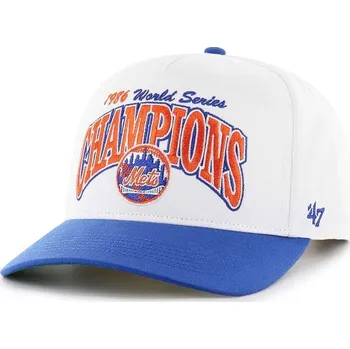 Módní doplněk Čepice s vlněnou směsí 47 brand MLB New York Mets BCWS.ARCHH16CTP.WH86 bílá 00X, vel. ONE SIZE