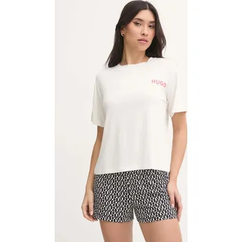 Pánské tričko Tričko HUGO UNITE_T-SHIRT béžová barva, 50490707 01X, vel. XS