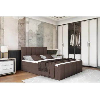 Postel Max-i Boxspringová postel LEONTY 140x200 hnědá