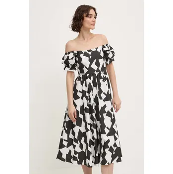 Dámské šaty Bavlněné šaty Answear.LAB černá barva, mini sng.ssd08h.tjs 99X, vel. S