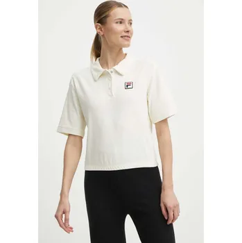 Pánské tričko Bavlněné polo tričko Fila Lusaka FAW0753 béžová 01X, vel. L