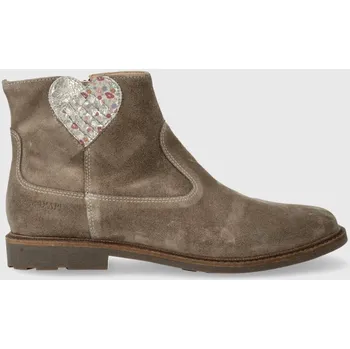 Dámské kozačky Dětské semišové boty Pom D'api SISTER LOVE P1ECDZ0403.35.38 hnědá 84A, EUR 38