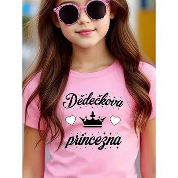 Dívčí tričko STRIKER Dětské tričko dědečkova princezna Dětská velikost: 10 let