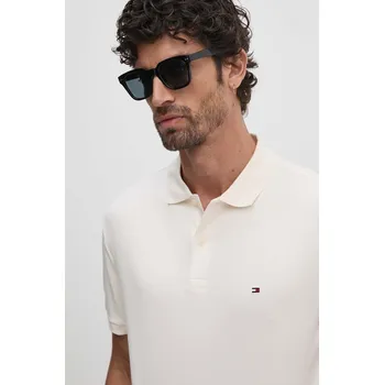 Bavlněné polo tričko Tommy Hilfiger MW0MW35585 béžová 01X, vel. M