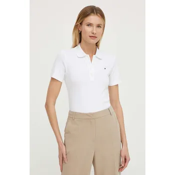 Pánské tričko Polo tričko Tommy Hilfiger WW0WW42047 bílá 00X, vel. S