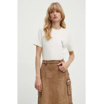 Pánské tričko Bavlněné tričko MSGM 3741MDM139.247798 béžová 01X, vel. M