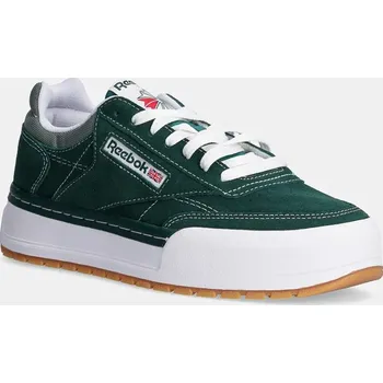 Pánské tenisky Semišové tenisky Reebok Classic Club C Megacourt zelená barva, 100201245 79X, EUR 40