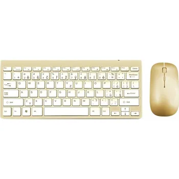 WG - Bluetooth klávesnice s myší, zlatá 8657
