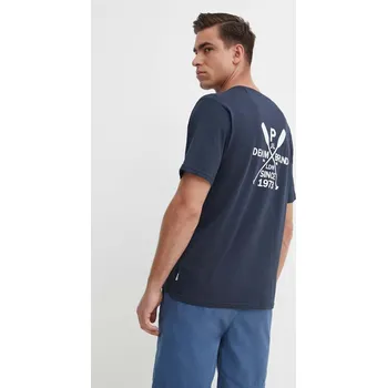 Pánské tričko Bavlněné tričko Pepe Jeans CALLUM tmavomodrá barva, s potiskem, PM509370 59X, vel. S